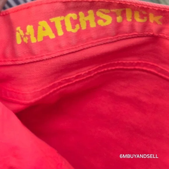 J.Crew Matchstick Jeans 33 Coral Pink Straight Leg Stretch Denim Pants 24642 - Picture 9 of 14